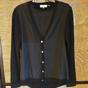 Calvin Klein Black Sweater Set with Gold Accents